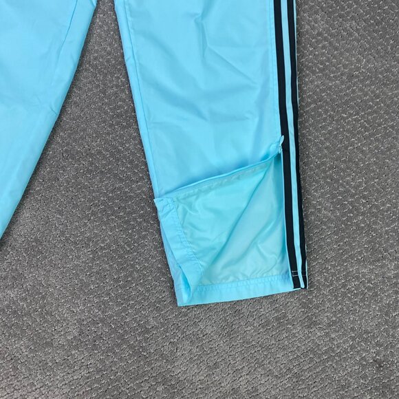 NWOT Vintage Y2K Adidas Windbreaker Track Pants Women's Large Semi Blue Burst - Picture 5 of 16